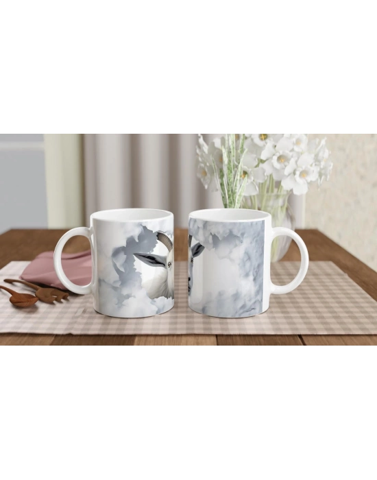 Duvarı Yarmış Dağ Keçisi Temalı Baskılı Kupa Bardak