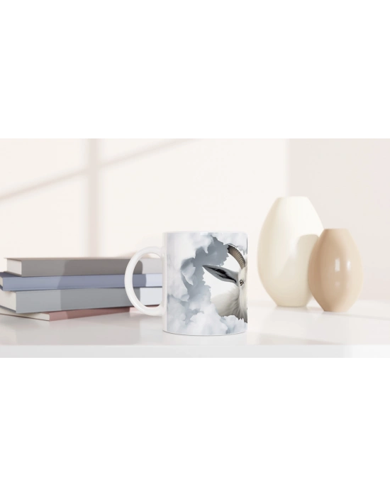 Duvarı Yarmış Dağ Keçisi Temalı Baskılı Kupa Bardak