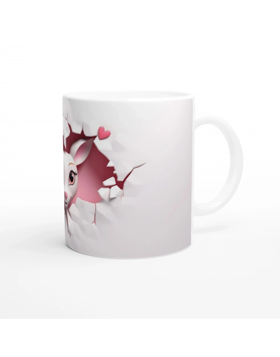 Duvarı Yarmış Sevimli Kanguru Temalı Baskılı Kupa Bardak