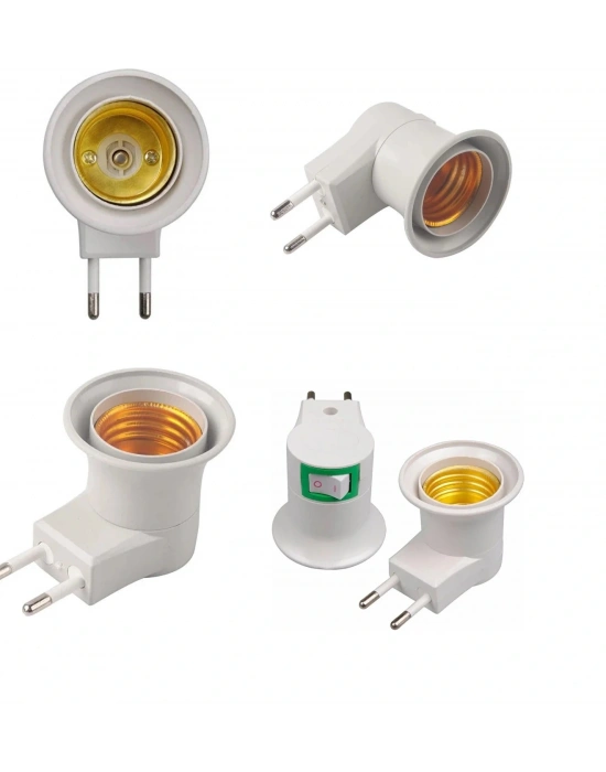 Duylu Fiş E27 Duylu Ampul Takılan Fiş Priz Anahtarlı Duy Priz