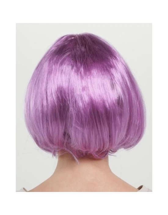 Düz Kesim Küt Parti Peruğu Rose Pembe