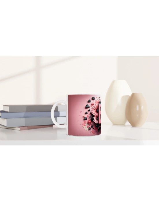 E Harfi Dekoratif Alfabe Kupa Bardak