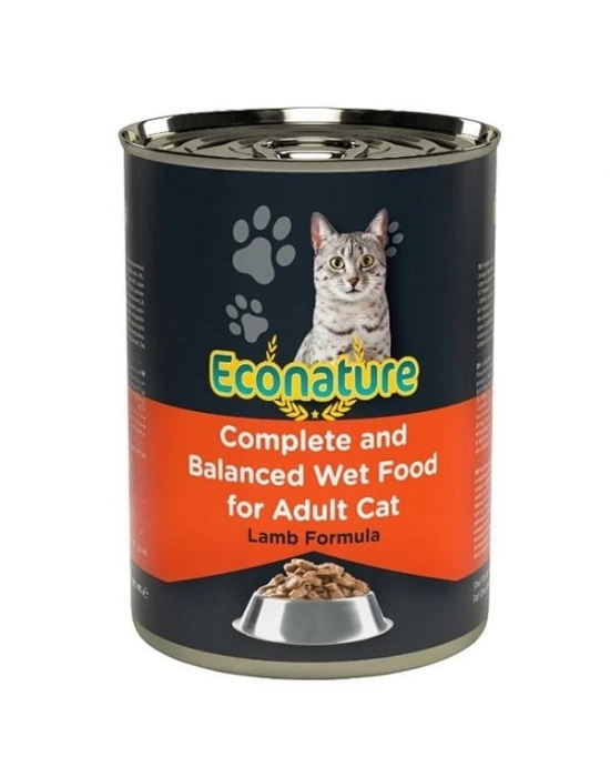 Econature Kuzu Etli Yetişkin Konserve Kedi Maması 1 Adet 400 Gr