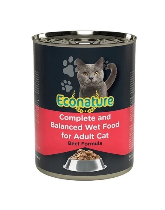 Econature Sığır Etli Yetişkin Konserve Kedi Maması 400 Gr
