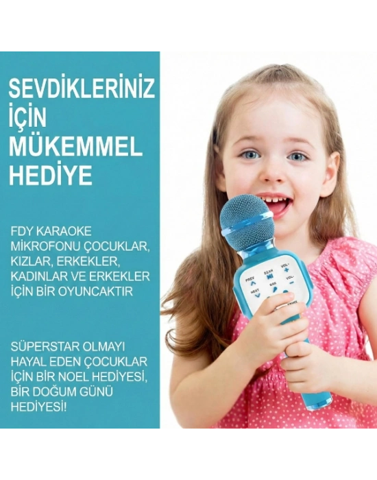 Eğlenceli Karaoke Mikrofonu - Çocuklar İçin