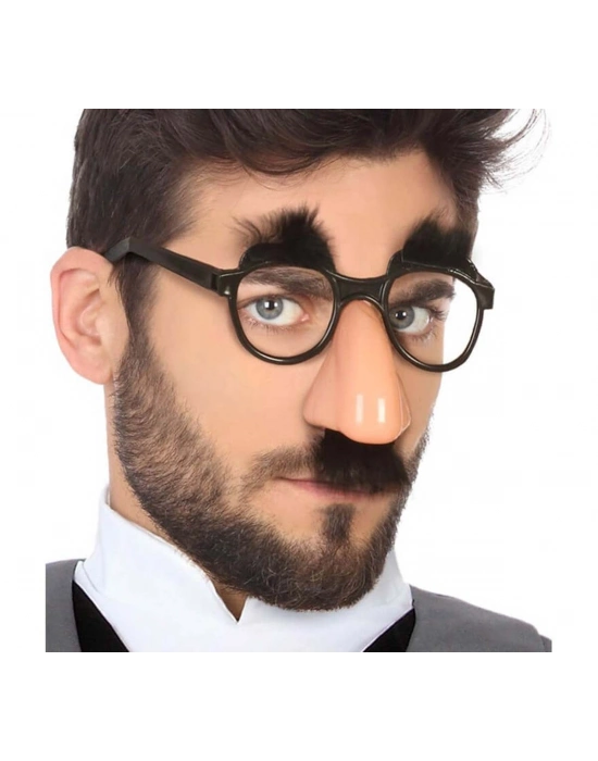 Eğlenceli Kılık Değiştirme Kaş Bıyık Mizah Gözlüğü 9x13 cm