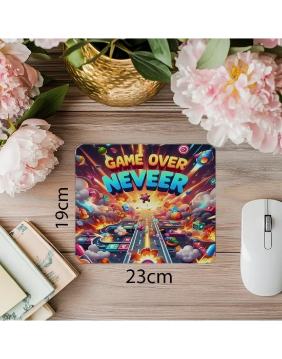 Eğlenceli Mousepad Tasarımı – Game Over - 19x23 cm 2 mm Dikdörtgen İthal Baskılı Mouse Pad