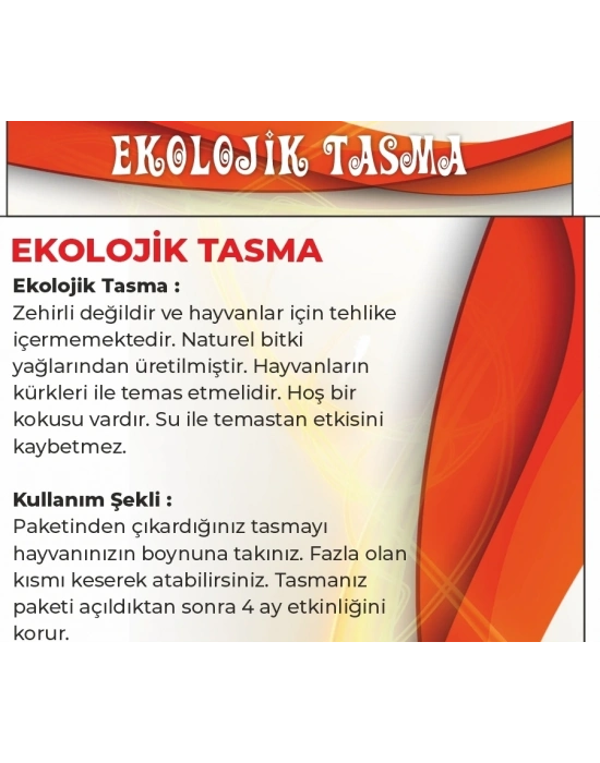 Ekolojik Tasma - Pire Tasması - 45 Cm