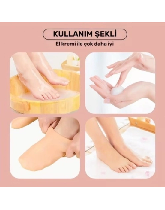 Ekstra Kalın Silikon Jel Ayak Nemlendirici Çorap