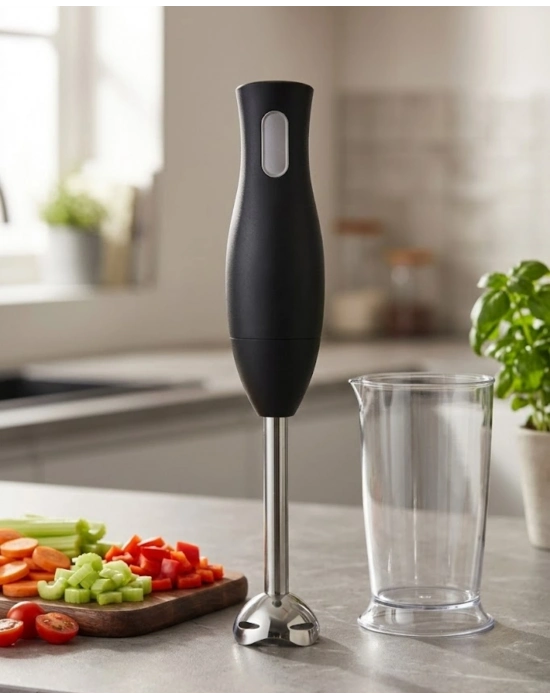 El Blenderı Paslanmaz Çelik Metal Ayaklı Ergonomik Tasarımlı Mutfak Blender