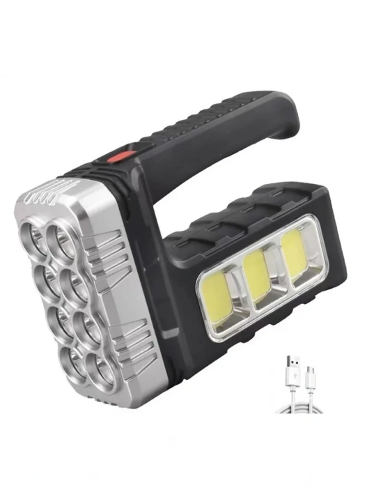 El Feneri Solar Panelli Ledli Powerbank Cob Fener