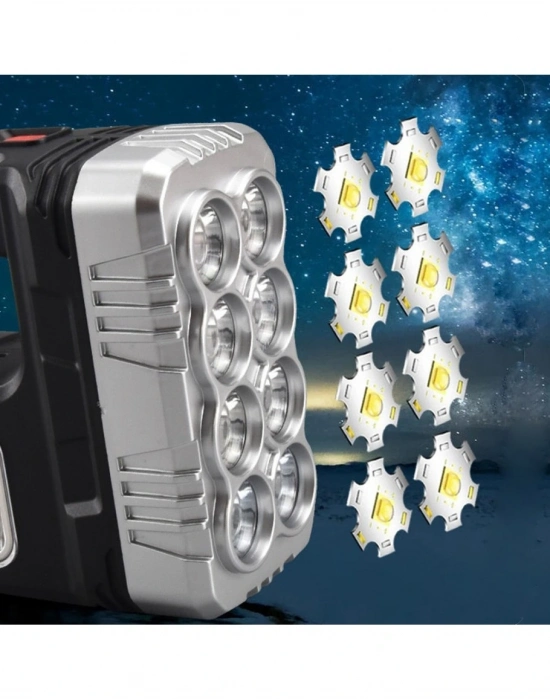El Feneri Solar Panelli Ledli Powerbank Cob Fener