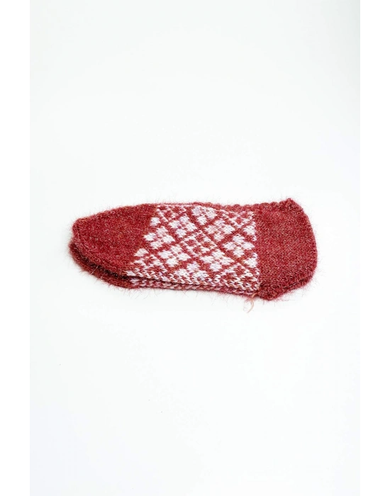 El Örgüsü Kışlık Şık Kadın Yün Patik D1