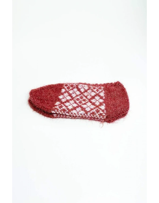 El Örgüsü Kışlık Şık Kadın Yün Patik D1