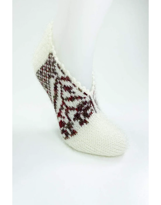 El Örgüsü Kışlık Şık Kadın Yün Patik D3