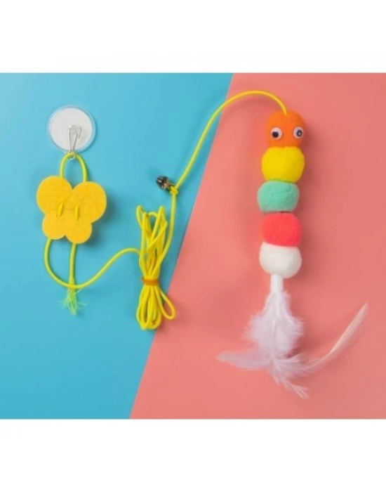 Elastik Yapışkanlı Kedi Oyun Oltası