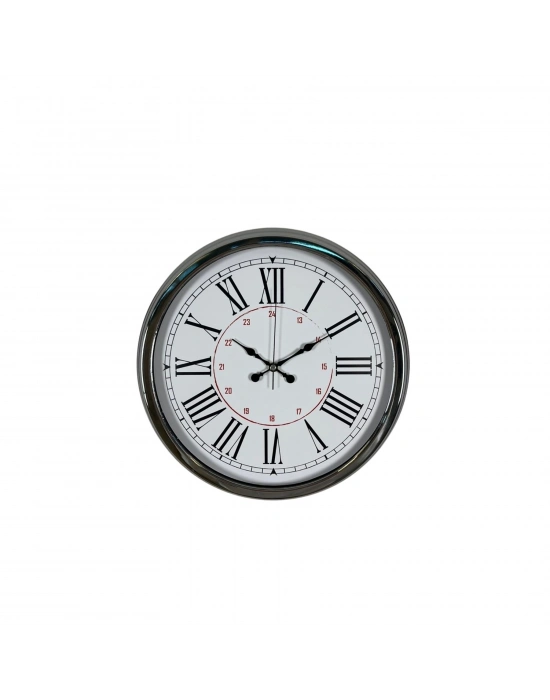 Elegance 40 Cm Krom Metal Duvar Saati