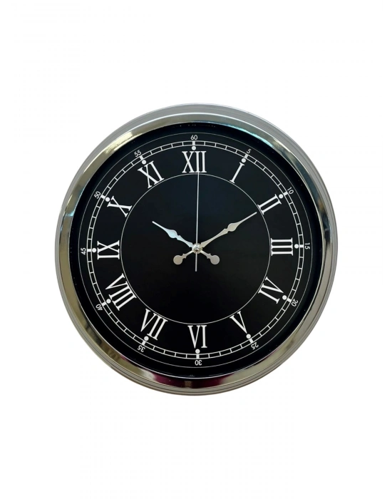 ® Elegance 40 Cm Metal Krom Duvar Saati