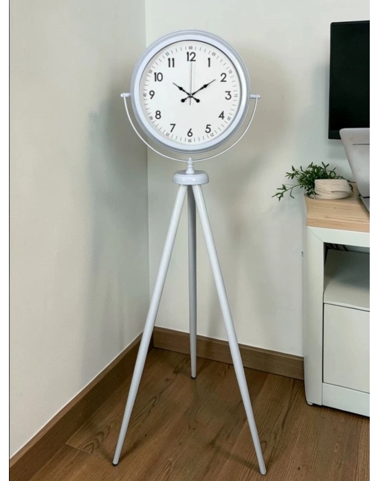 Elegance Beyaz Tripod Ayaklı Saat