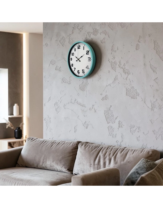 Elegance Turkuaz 36 Cm Duvar Saati