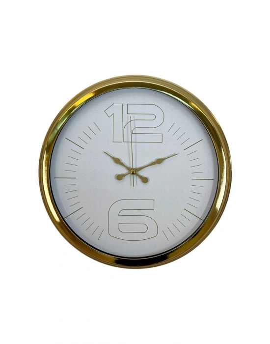 ® Elegant White Gold 40 Cm Metal Duvar Saati