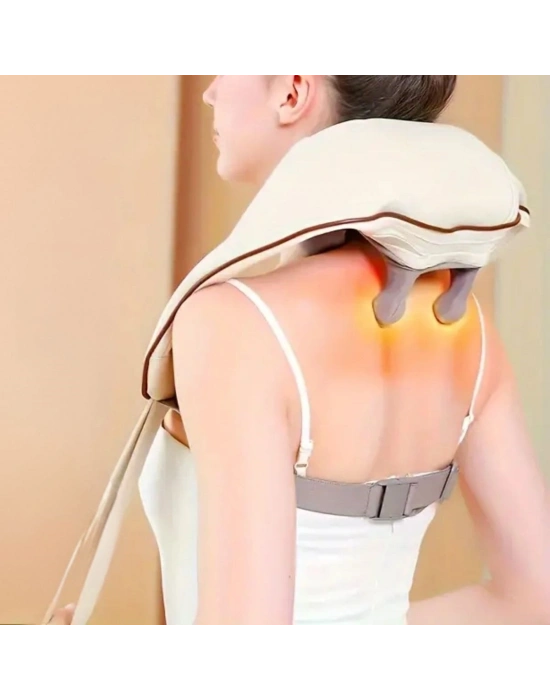 ®  Elektrikli Boyun ve Sırt Masaj Aleti Kablosuz Boyun ve Omuz Yoğurma Masaj Yastığı