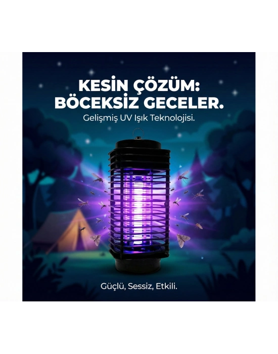 Elektrikli Sinek Öldürücü Cihaz Cız Lamba Mor Işık