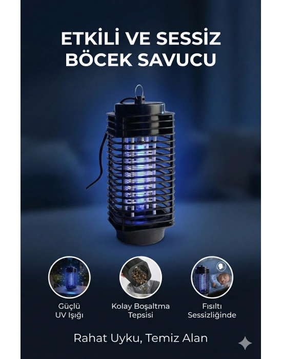 Elektrikli Sinek Öldürücü Cihaz Cız Lamba Mor Işık