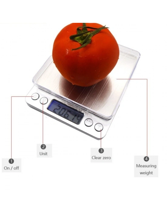 ®  Elektronik 3 kg Kapasiteli Dijital Hassas Kantar Mutfak Tartısı Terazi