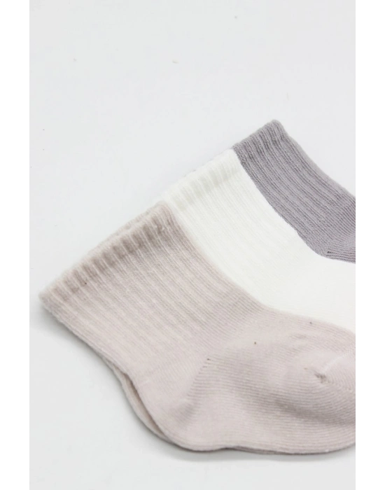 ® Elephant Boy 3lü Penye Soket Çorap 10135 Gri