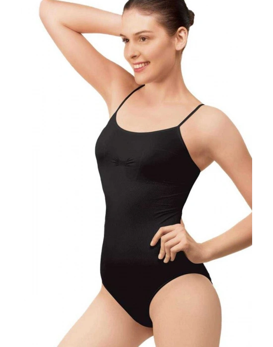 Elit Life Kadın Siyah İnce Dikişsiz Askı Body Zıbın Atlet 874