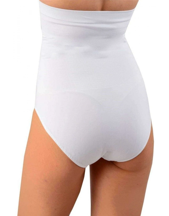Elite Life Dikişsiz Şekillendirici Silikonlu Kadın Beyaz Slip Korse 890
