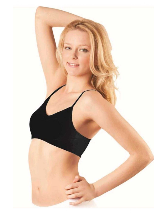 Elite Life Kadın İp Askılı Destekli Büstiyer Siyah Sütyen 770