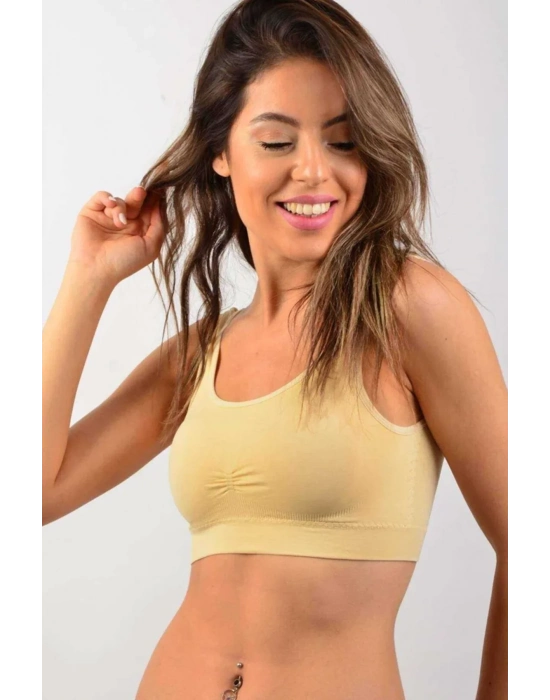 Elite Life Sünger Destekli Kadın Ten Büstiyer 772