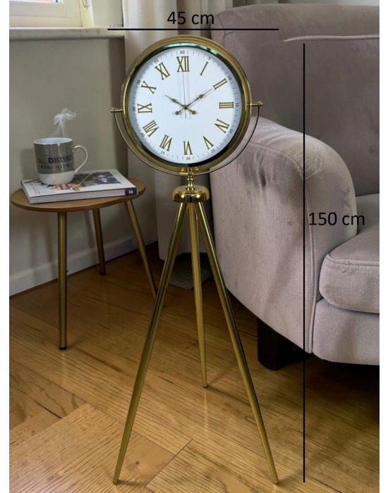 Elite Roma Rakamlı Gold Tripod Ayaklı Saat