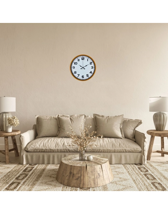 Elite Turuncu 36 Cm Şık Duvar Saati