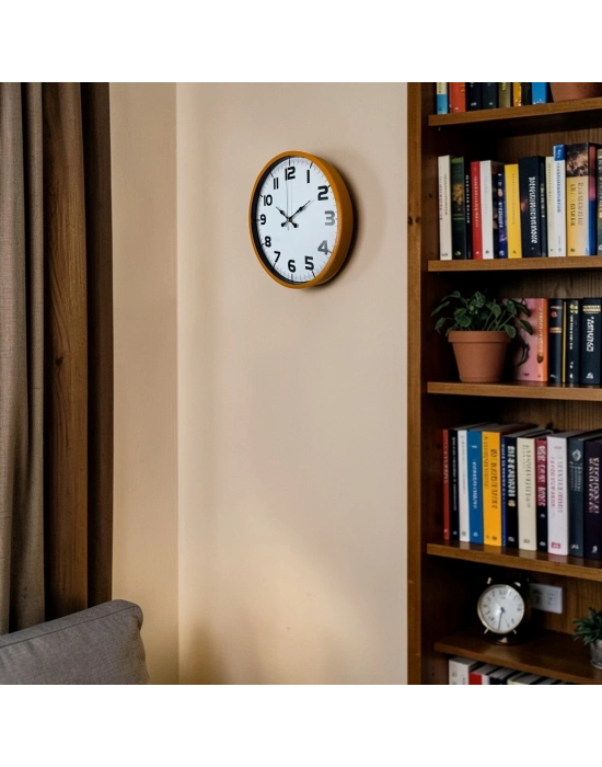 Elite Turuncu 36 Cm Şık Duvar Saati