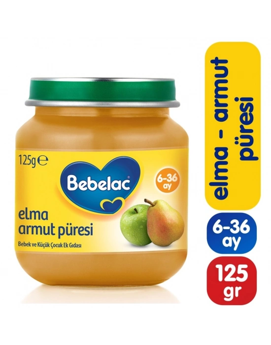 Elma Armut Püresi Kavanoz Maması 125 Gr