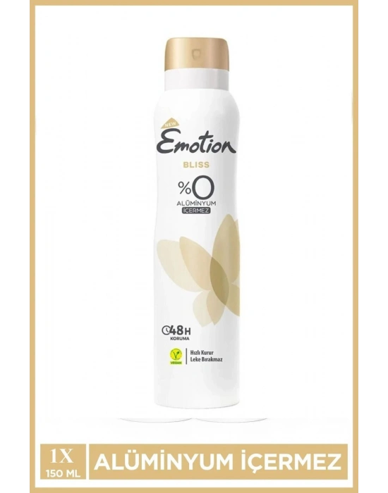 Emotion Bliss Kadın Vegan Deodorant 150 Ml Hızlı Kurur , Leke Bırakmaz