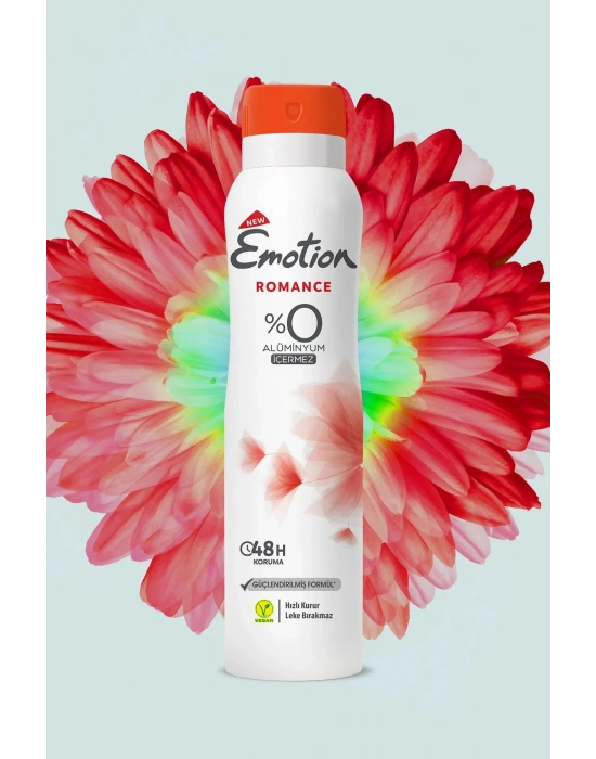 Emotion Romance Kadın Vegan Deodorant 150 Ml Hızlı Kurur, Leke Bırakmaz
