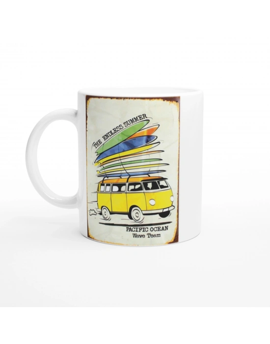 Endless Summer Retro Sörf Minibüs Baskılı Kupa Bardak