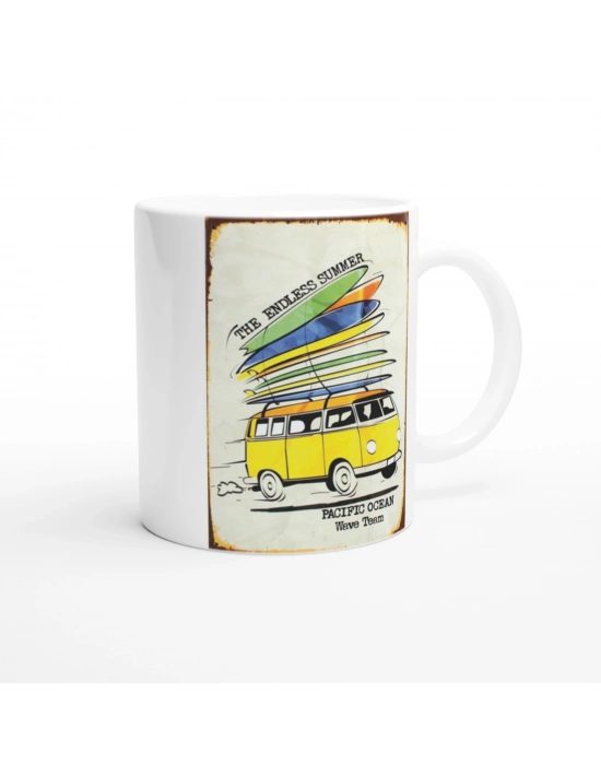 Endless Summer Retro Sörf Minibüs Baskılı Kupa Bardak