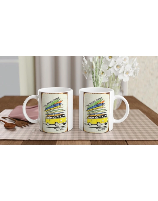 Endless Summer Retro Sörf Minibüs Baskılı Kupa Bardak