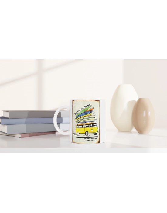 Endless Summer Retro Sörf Minibüs Baskılı Kupa Bardak