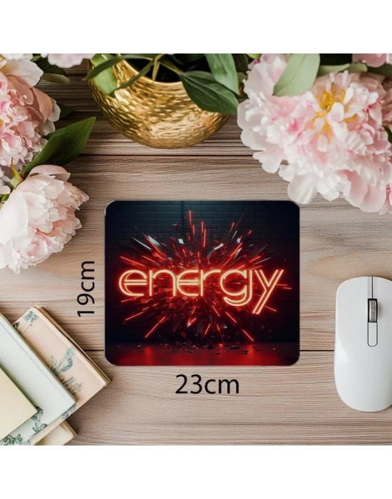 Enerji Dolu Urban Tasarım Mouse Pad - 19x23 cm 2 mm Dikdörtgen İthal Baskılı Mouse Pad