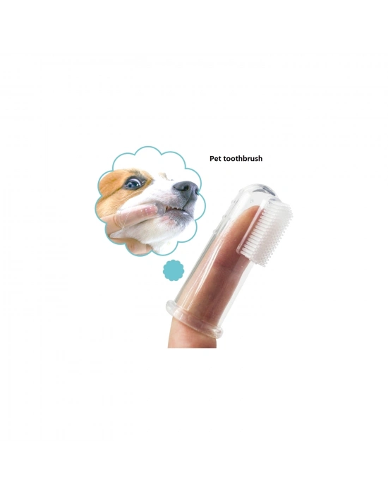 Markapet Kedi ve Köpek Parmak Diş Fırçası 5.5 cm Mavi