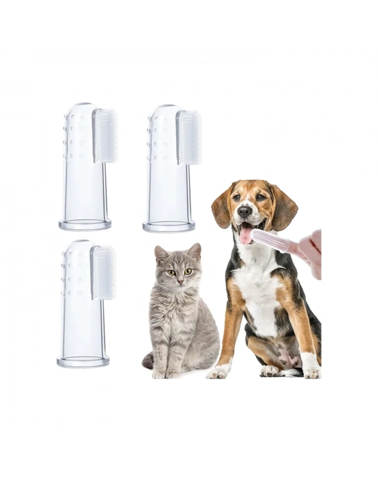 Markapet Kedi ve Köpek Parmak Diş Fırçası 5.5 cm Mavi