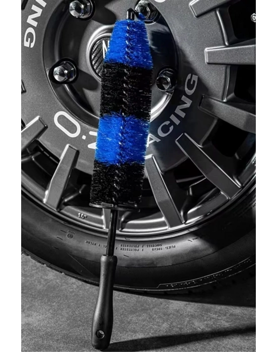 ® Ergonomik Saplı Jant ve Lastik Temizleme Fırçası – Araç Detay Temizliği İçin Güçlü Kıllı Detay Fırçası