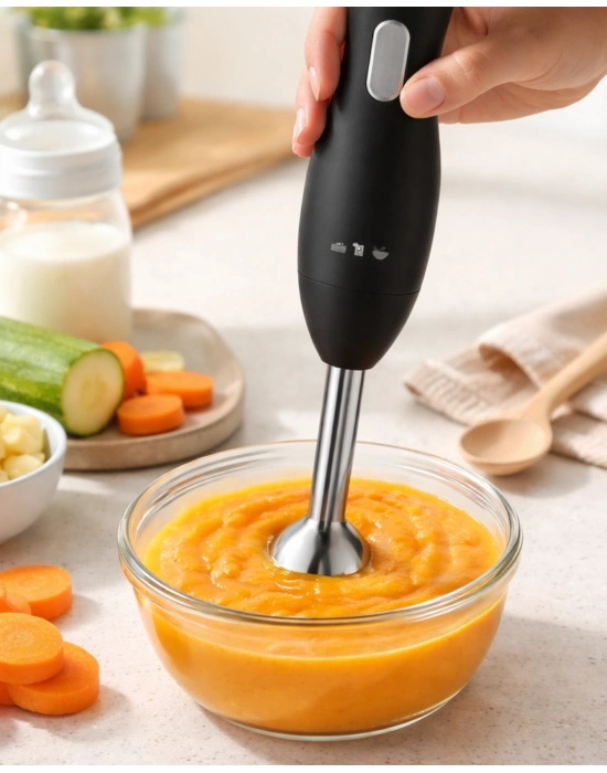 Ergonomik Tasarımlı El Blenderı Paslanmaz Çelik Metal Blender Ayağı