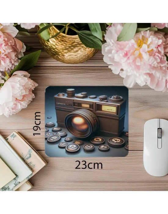 Erken Dönem Dijital Kamera Mousepad - 19x23 cm 2 mm Dikdörtgen İthal Baskılı Mouse Pad